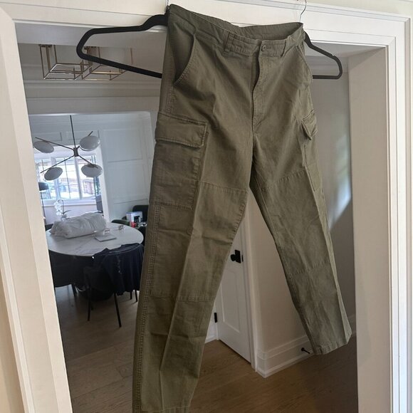 Uniqlo - Olive / Khaki Cargo Pants - Size XL (Waist=36) - Picture 4 of 15